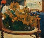 Gauguin, Paul Eugéne Henri - Sunflowers on an armchair (Tournesols sur un fauteuil) 