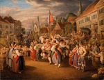 Pflug, Johann Baptist - Harvest festival with rooster dance
