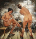 Tikhov, Vitali Gavrilovich - In a Russian steam bath