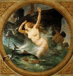 Vernet, Horace - Steam Putting to Flight the Sea Gods (Ceiling painting, Salle des Pas perdus)  