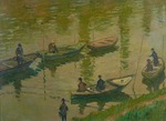 Monet, Claude - Pêcheurs sur la Seine à Poissy (Fishermen on the Seine at Poissy)