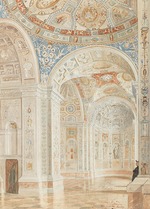 Oerley, Robert - Interior of the Villa Madama with decorations by Giulio Romano and Baldassare Peruzzi