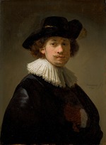 Rembrandt van Rhijn - Self-portrait, wearing a ruff and black hat 