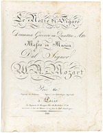 Mozart, Wolfgang Amadeus - Cover of the score Le nozze di Figaro dramma giocoso in quattro atti. Magasin de musique, Paris