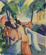 Macke, August - Greeting (Lake Thun)