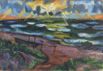 Pechstein, Hermann Max - Stormy Weather at the Baltic Sea (Sunlit waves)