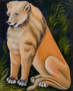 Pirosmani, Niko - Sitting Yellow Lion