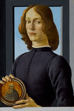 Botticelli, Sandro - Young Man Holding a Roundel