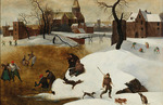 Grimmer, Abel - Winter landscape with skaters