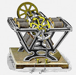 Anonymous - Early electric motor, designed and built by the physicist and engineer Moritz von Jacobi Jacobi (1801-1874)
