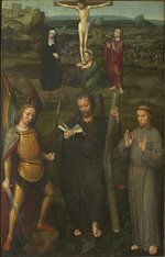 Isenbrant, Adriaen - The Crucifixion with Saints Michael the Archangel, Andrew, and Francis of Assisi 