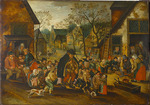 Brueghel, Pieter, the Younger - The Blind Hurdy-Gurdy Player