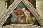 Buonarroti, Michelangelo - The Ancestors of Christ: Ozias (Sistine Chapel ceiling in the Vatican)