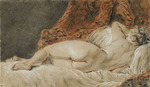 Boucher, François - Femme allongée vue de dos, dit le Sommeil