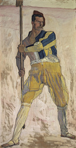 Hodler, Ferdinand - Warrior with halberd