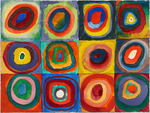 Kandinsky, Wassily Vasilyevich - Color Study. Squares with Concentric Circles