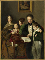 Stecher, Franz Anton - The composer Johann Baptist Gänsbacher (1778-1844) and his family
