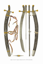 Solntsev, Fyodor Grigoryevich - The sabre of Prince Fedor Ivanovich Mstislavsky. From the Antiquities of the Russian State