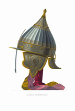 Solntsev, Fyodor Grigoryevich - Erikhonka Helmet. From the Antiquities of the Russian State