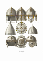 Solntsev, Fyodor Grigoryevich - Helmets. From the Antiquities of the Russian State