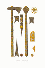 Solntsev, Fyodor Grigoryevich - Battle Axe and Buzdygan. From the Antiquities of the Russian State