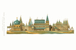 Solntsev, Fyodor Grigoryevich - The great palace in Kolomenskoye seen from the north. From the Antiquities of the Russian State