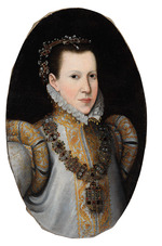 Anonymous - Portrait of Infanta Maria of Portugal, Hereditary Princess of Parma (1538-1577)