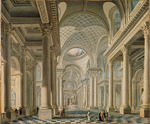 Demachy, Pierre-Antoine - Interior of the L'église de la Madeleine after the design of the architect Pierre Contant d'Ivry