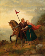 Lessing, Carl Friedrich - Walther and Hildegund Fleeing 