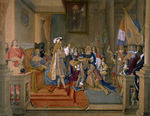 Ingres, Jean Auguste Dominique - Marshal Berwick receiving from the King Philip V of Spain the Order of the Golden Fleece