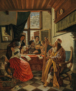 De Man, Cornelis - Music-making company in an interior