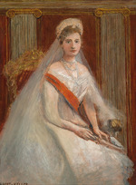 Keller, Albert von - Portrait of Empress Alexandra Fyodorovna of Russia (1872-1918), the wife of Tsar Nicholas II