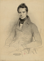 Devéria, Achille - Portrait of the violinist and composer Antoine Bessems (1806-1868)