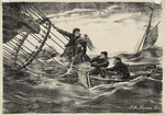 Anonymous - The rescue of Jules and Caroline Duruof from their balloon Le Tricolore off the coast of England on September 1, 1874