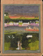 Anonymous - Radha and Krishna in the boat of love
