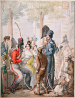 Opiz, Georg Emanuel - Occupation russe à Paris (Russian Cossacks in Paris, 1814)