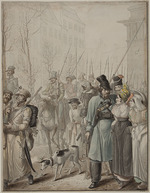 Opiz, Georg Emanuel - Occupation russe à Paris (Russian Cossacks in Paris, 1814)