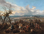 Huchtenburgh, Jan van - Prince Eugene of Savoy leading a charge near Belgrade during the Siege of 1717