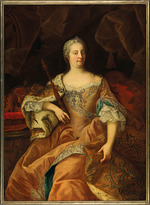 Mijtens (Meytens), Martin van, the Younger - Portrait of Empress Maria Theresia (1717-1780), as Queen of Hungary and Bohemia