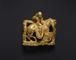 Central Asian Art - Buckle with boar hunting scene