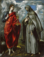 El Greco, Dominico - Saint John the Evangelist and Saint Francis