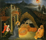 Giovanni di Paolo - The Nativity with the Annunciation to the Shepherds