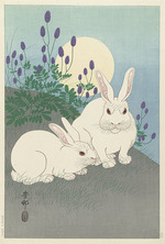 Ohara, Koson - Rabbits at full size
