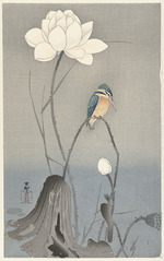 Ohara, Koson - Kingfisher with Lotus Flower