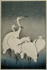 Ohara, Koson - Egrets in the snow