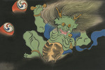 Sekka, Kamisaka - God of Thunder (Raijin). From the series A World of Things (Momoyogusa)
