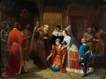 Gosse, Nicolas-Louis-François - Louis XI of France knelt before Saint Francis of Paola