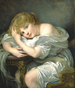 Greuze, Jean-Baptiste - Child with a Dove
