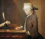 Chardin, Jean-Baptiste Siméon - Portrait of Auguste Gabriel Godefroy (A Child with a Teetotum)