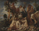 Jordaens, Jacob - Achelous Defeated by Hercules. The Origin of the Cornucopia. (Allegory of Fruitfulness) 
